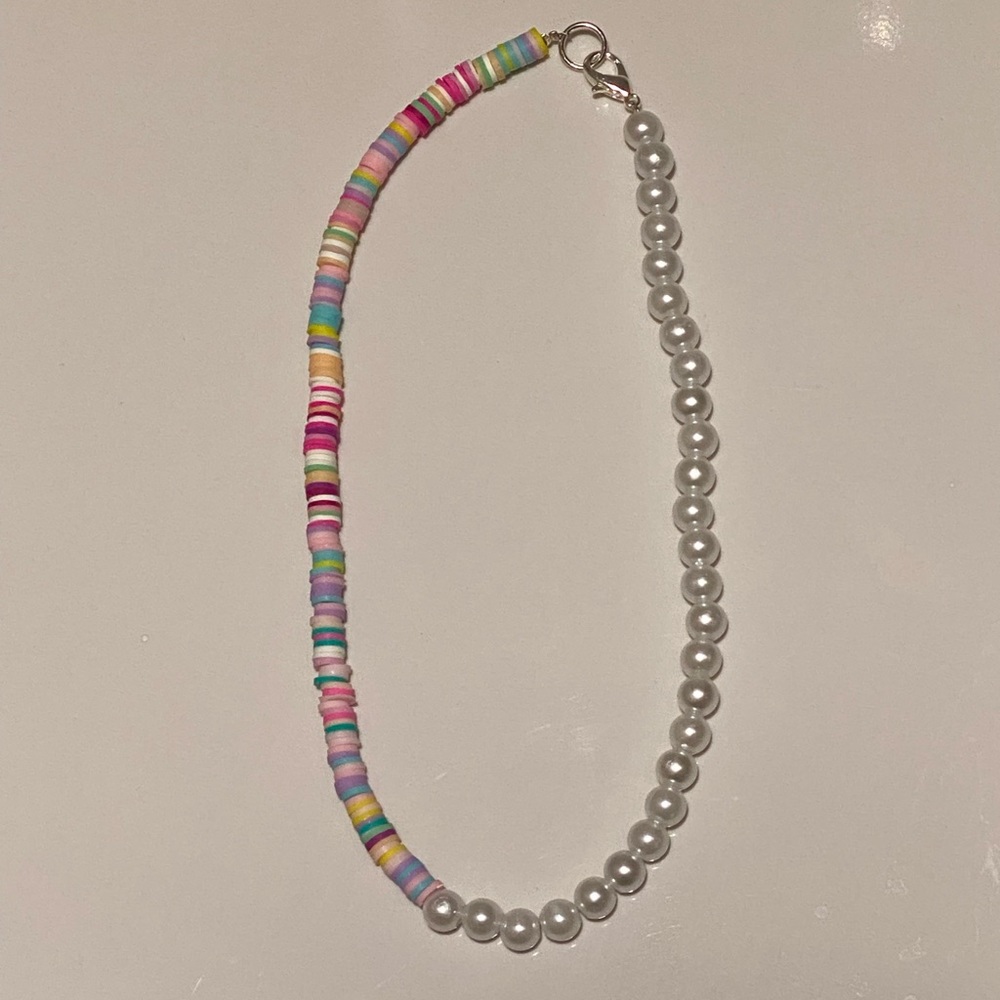 NWOT Colourful Bead & Pearl Necklace
